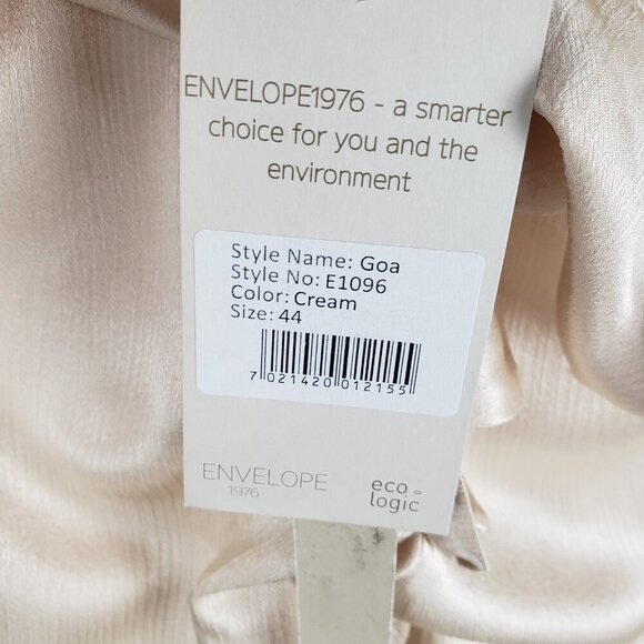 Envelope1976 Net-a-Porter Goa Pants NWT Ivory Satin Trouser Button Ankle Size 44 - Picture 11 of 16